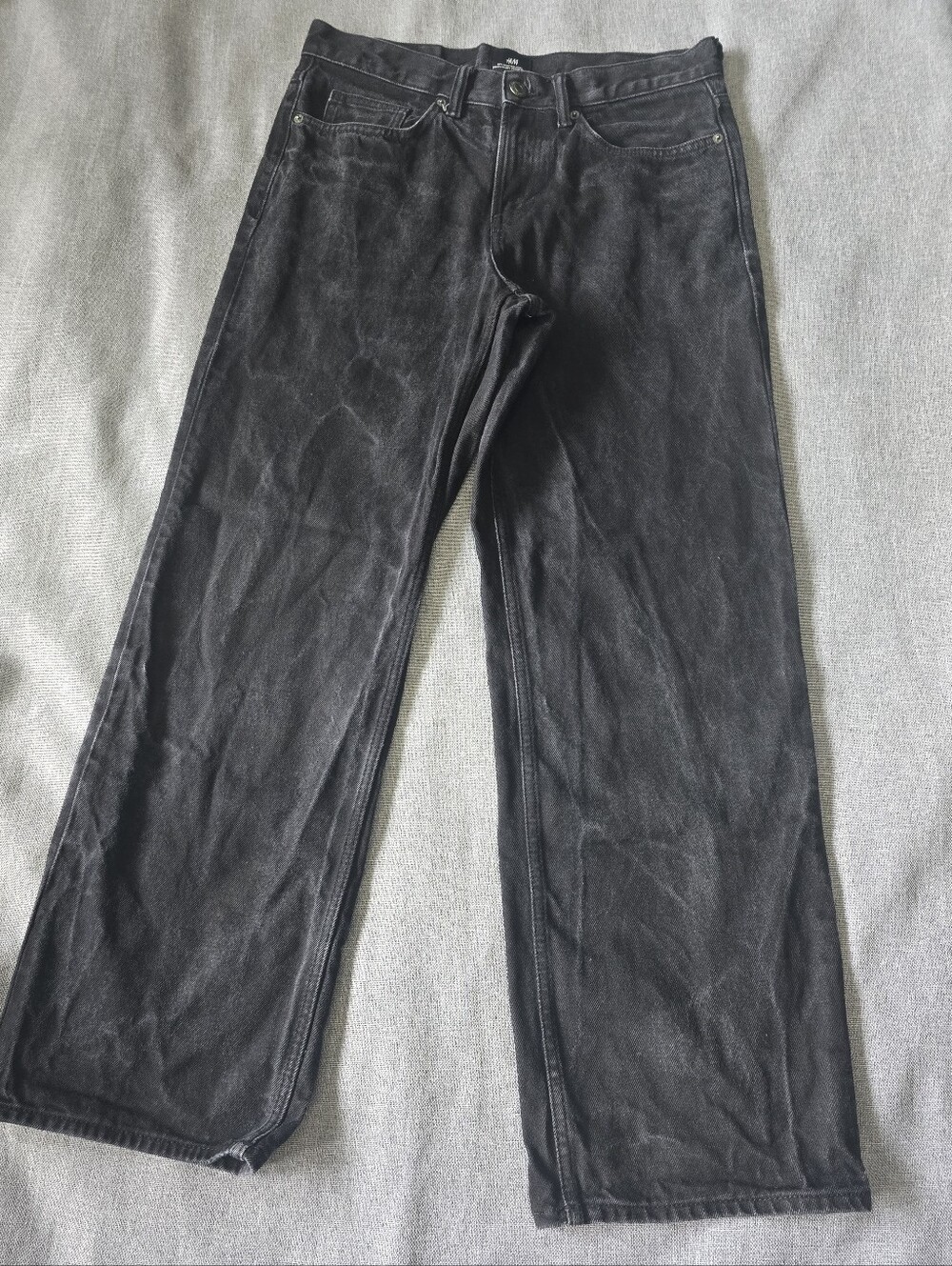 H&M Men's Straight Relaxed Fit Black Jeans Size 30